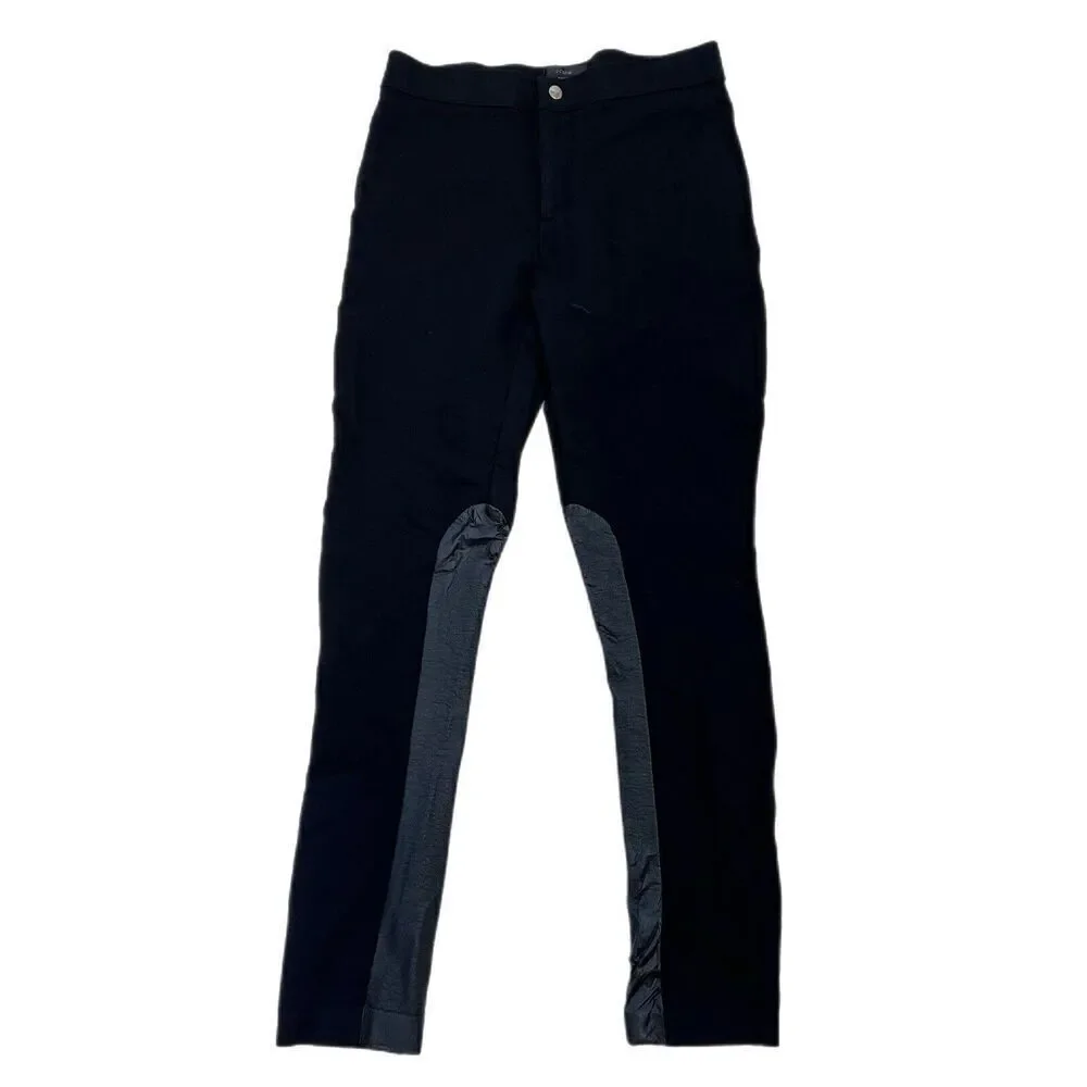 J.Crew Pixie Pants with Faux Leather Size 4R Black Leggings